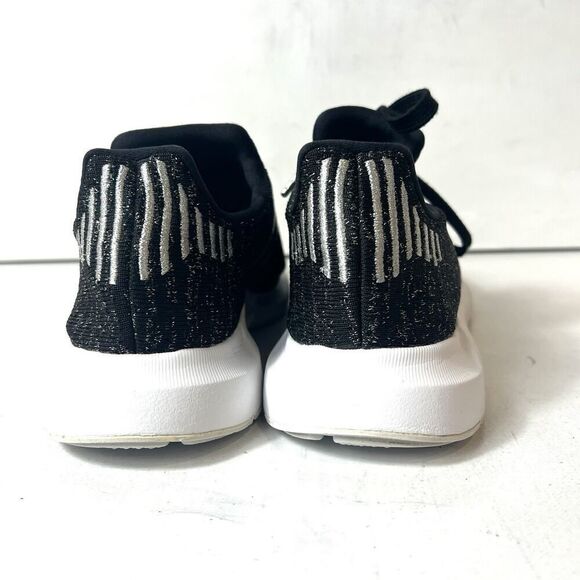 adidas Swift Run Womens 9 Black Silver White Running Shoe EG7984 Low Top Lace Up - Picture 9 of 11
